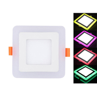 Pannello LED quadrato bicolore da incasso sottile