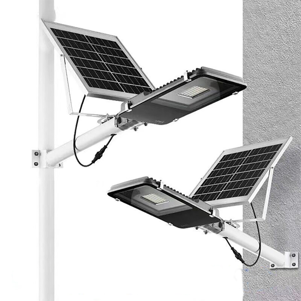 50w 100w 150w Lampione stradale a pannello solare diviso in alluminio