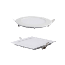 Pannello LED sottile da incasso quadrato rotondo